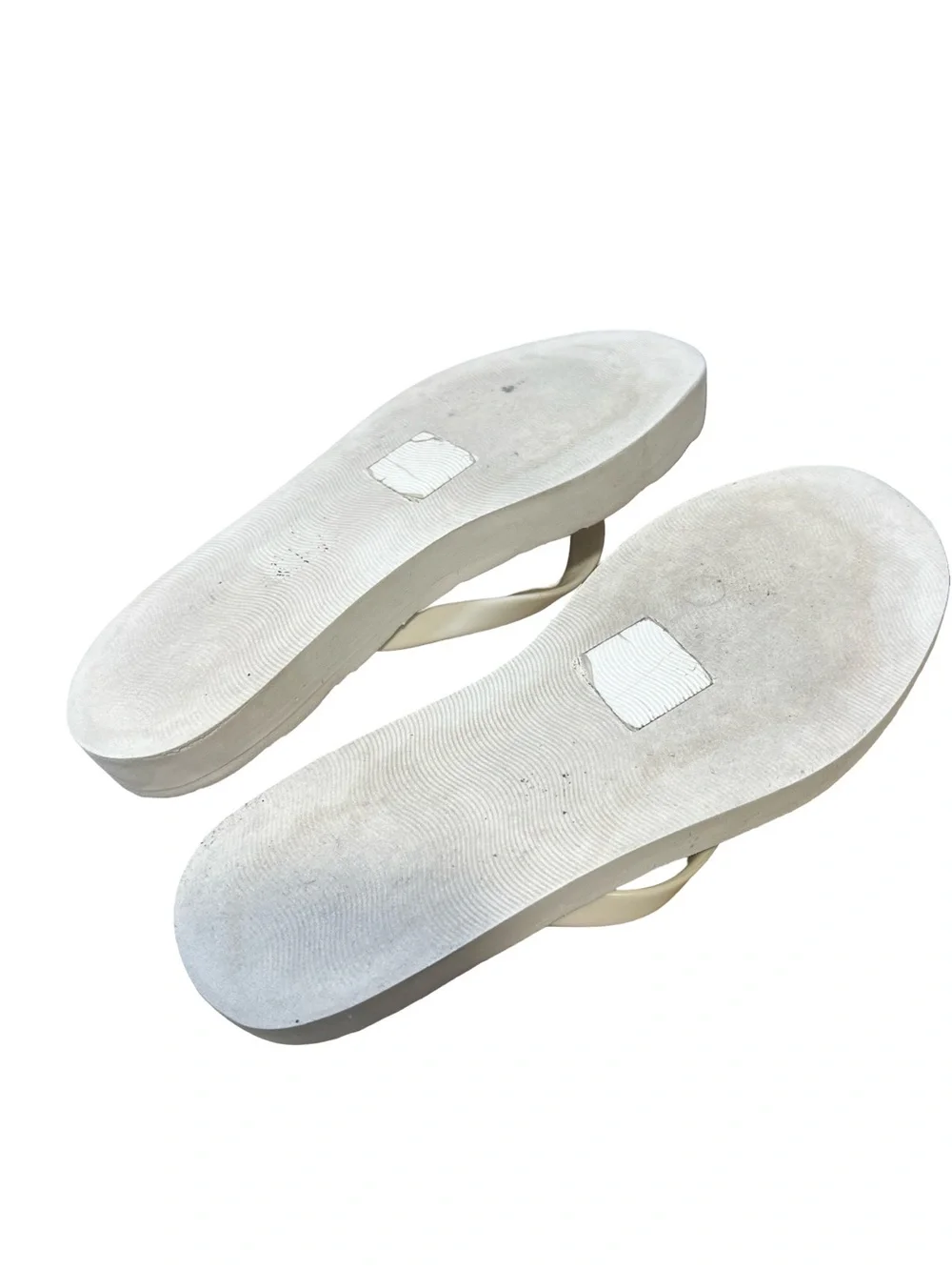 Tory Burch Willa Ivory Quilted Platform Thong Sandals with Gold Logo 8